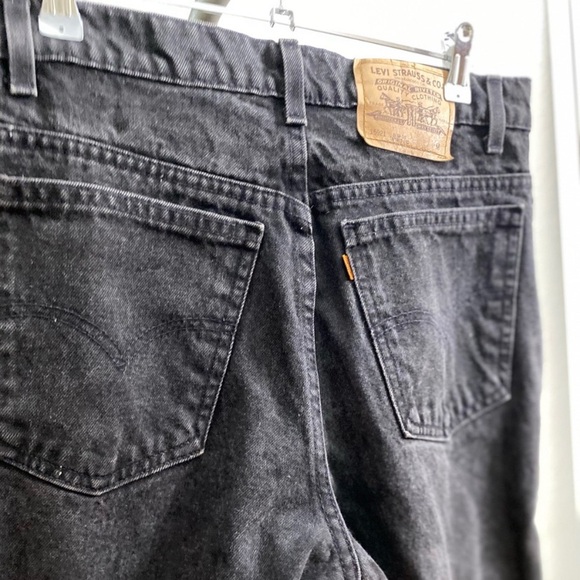 LEVIS RARE VINTAGE 80s 921 HIGH RISE YELLOW TAB BLACK-JEANS/ RARE FIND/ EPIC FIT - Picture 3 of 12